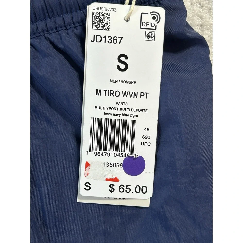 Adidas JD1367 Men's Small Tiro WVN Pants Navy Blue Multisport Pants (B8)